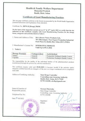  WHO Certification 